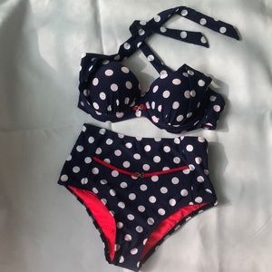 Vintage polka dot 2 piece